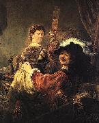 Rembrandt Peale Rembrandt and Saskia in the parable of the Prodigal Son Spain oil painting artist